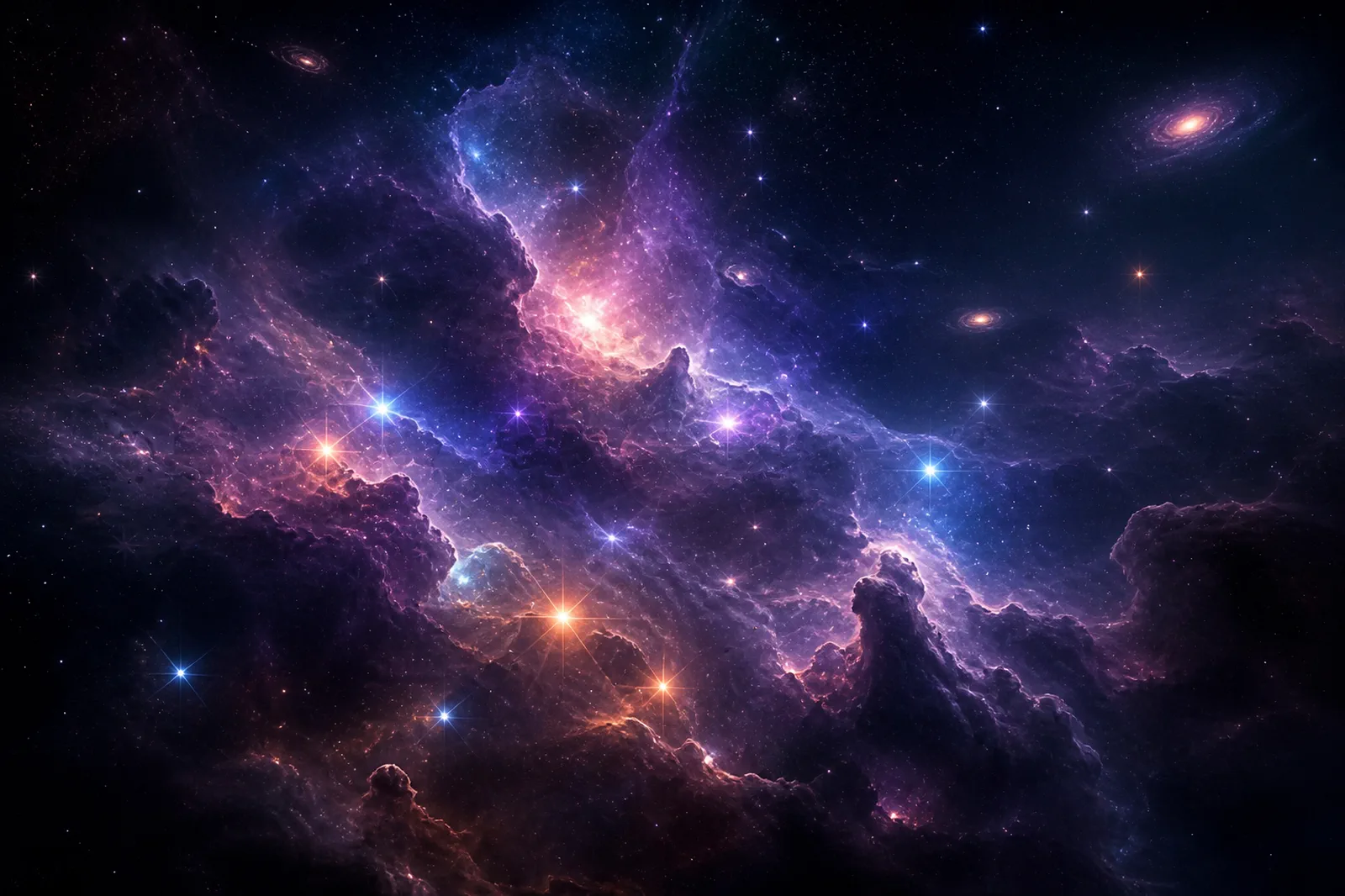 The first stars igniting inside a vast primordial stellar nursery